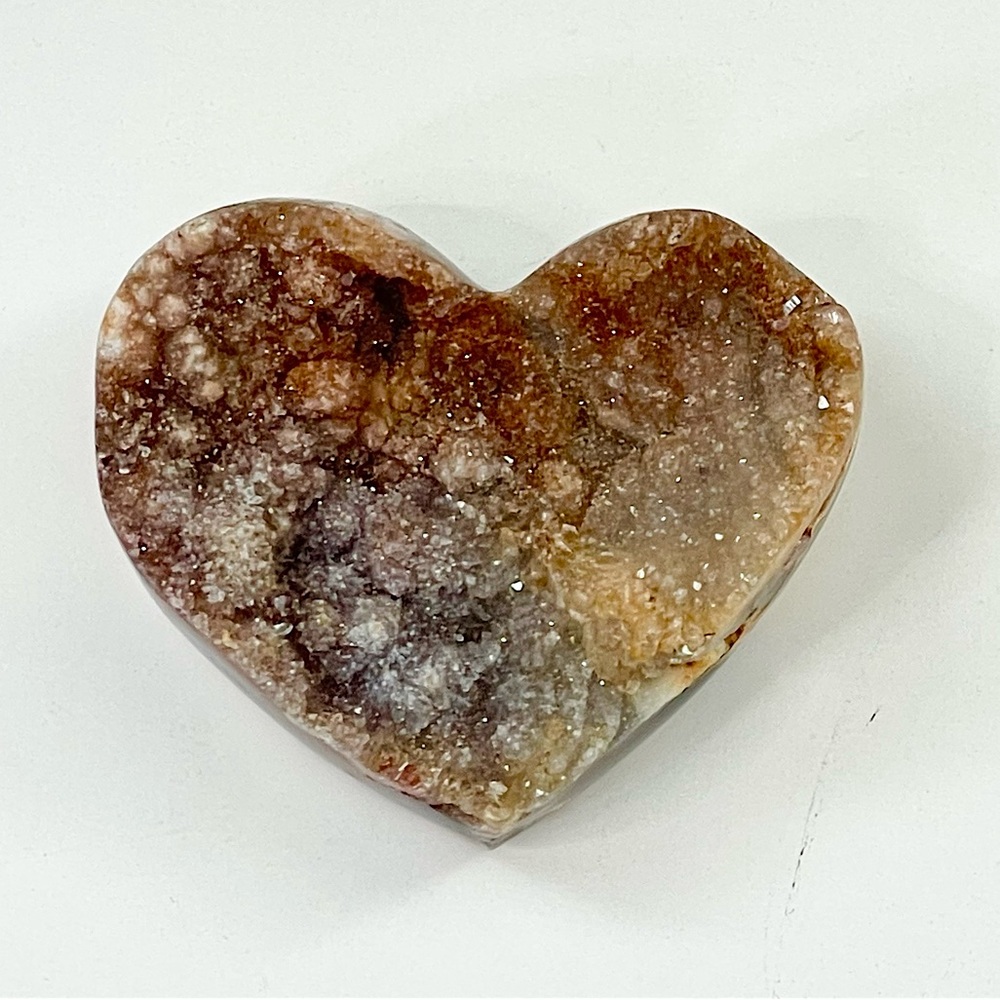 Druzy agate heart - NEW
